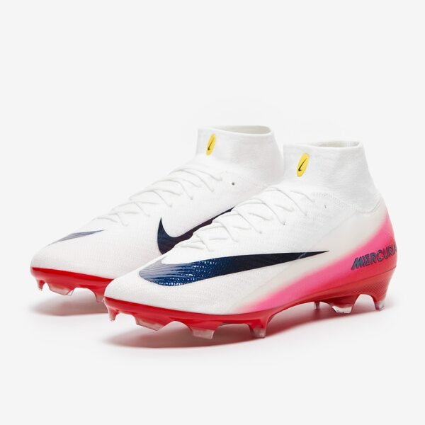 Nike Air Zoom Mercurial Superfly X Elite FG – White & Red – Image 3